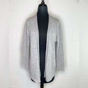 Charter Club Women’s Grey 100% Cashmere Cardigan Sweater Open Front